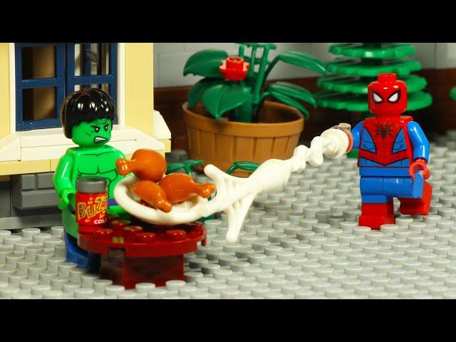 Lego City Spiderman Hulk Food Robbery