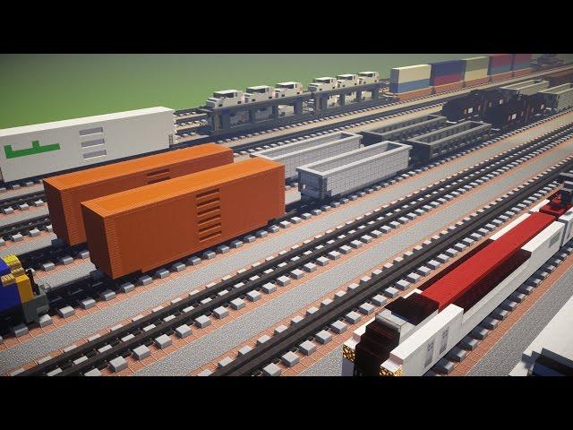 Minecraft Freight Railcars Train Tutorial