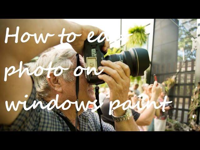 How to edit photo on windows paint