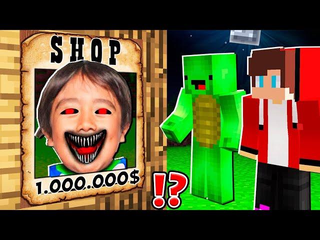 How Mikey and JJ BOUGHT the RYAN WORLD ? Mikey and JJ vs RYAN.EXE ! - in Minecraft Maizen