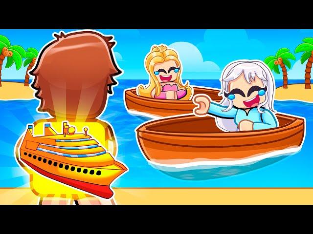 I Pretended to be a NOOB in Roblox Build a Boat, Then used a $100,000 Boat!