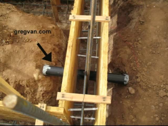 Concrete Footing And Plumbing Pipe Sleeve - Building Foundations