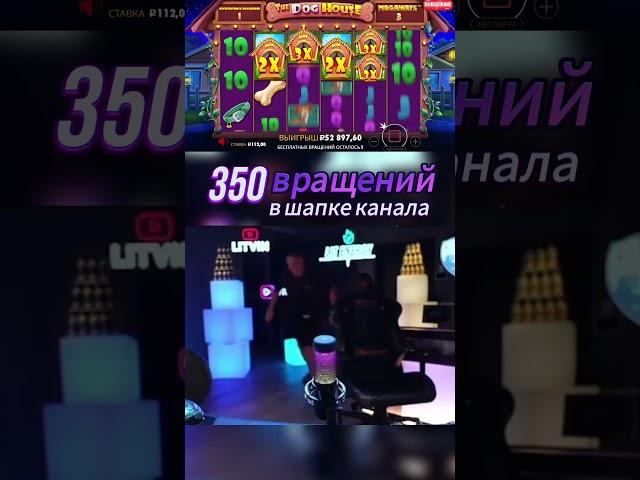 Реакция Литвина на занос | занос в слоте Dog House Megaways!  #casino #слоты #бонусы