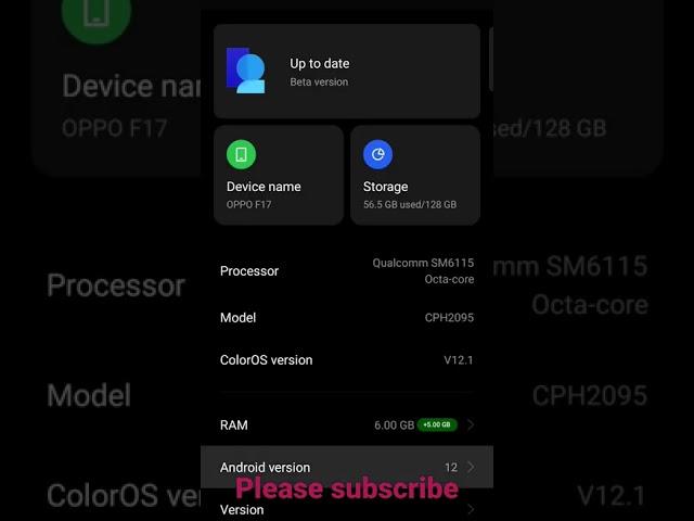 oppo f17 android 12 update #colouros  #android12