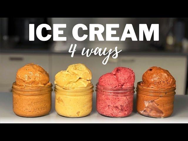 HEALTHY HOMEMADE ICE CREAM » 4 Easy Guilt-Free Recipes | No Ice Cream Machine (Dairy-Free)