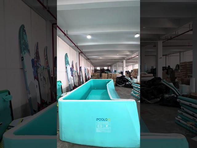 iPoolGo Large size 46*10*5ft size inflatable in ground pool customized portable swimming pool