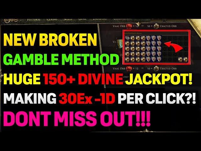 NEW POE 2 Vaal GAMBLING METHOD IS CRAZY!! | People Are MAKING 1-150+ Divines This Way!