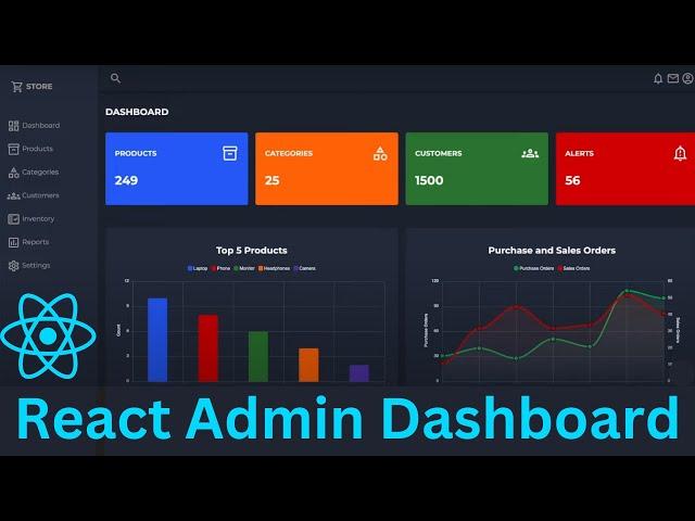 React Responsive Admin Dashboard with Source Code | Build Your Own Admin Panel in React JS