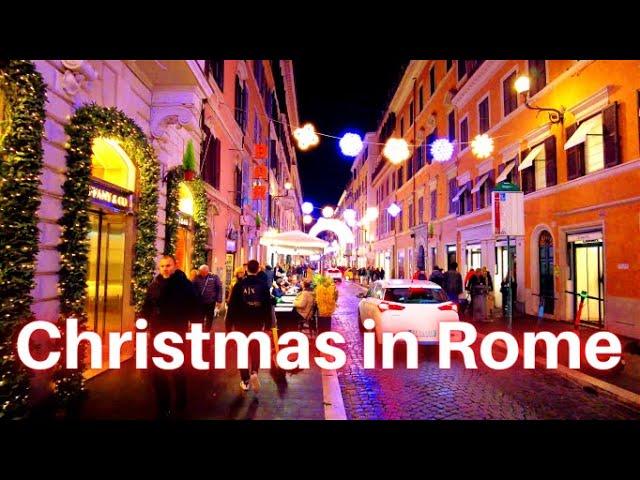 Rome Italy - Christmas in Rome 2022, 4K/60FPS