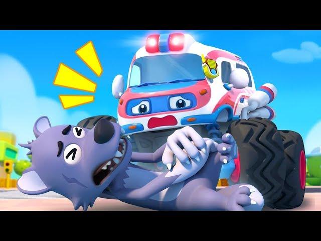 Big Bad Wolf and Monster Ambulance | Monster Truck | Fire Truck, Police Truck | Kids Songs | BabyBus