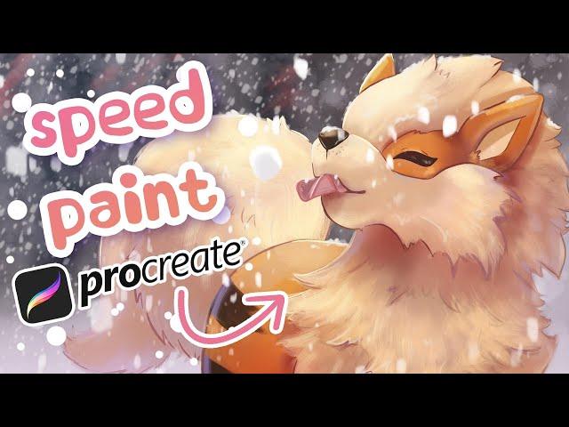 Arcanine Art | Procreate Speedpaint Digital Art Timelapse 