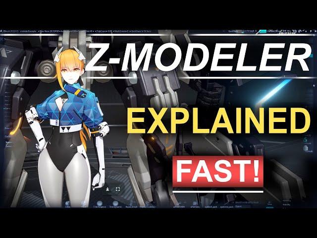 ZBrush - Introduction to ZModeler (In 3 Minutes!!)