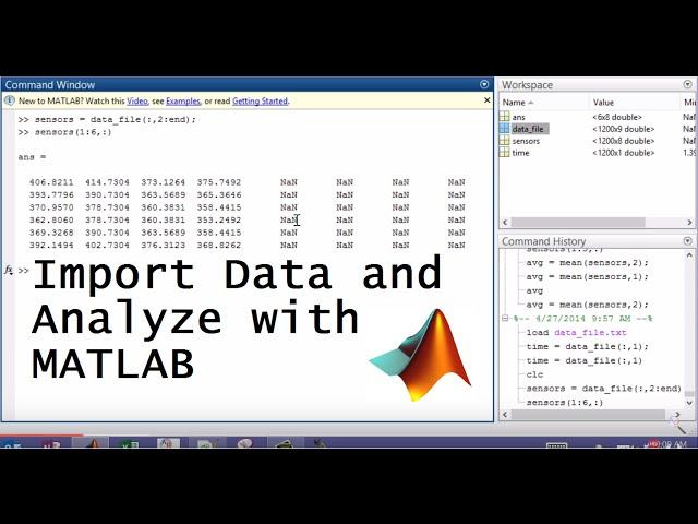 Import Data and Analyze with MATLAB