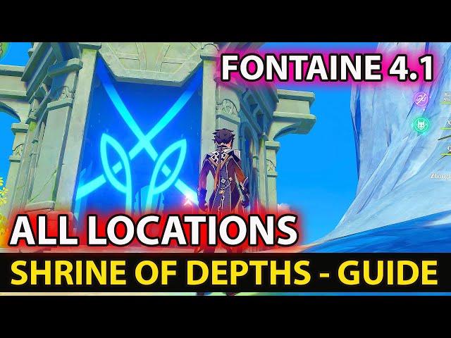 All Shrines Of Depths Locations In Desert of Hadramaveth Guide - Genshin Impact Update 4.1