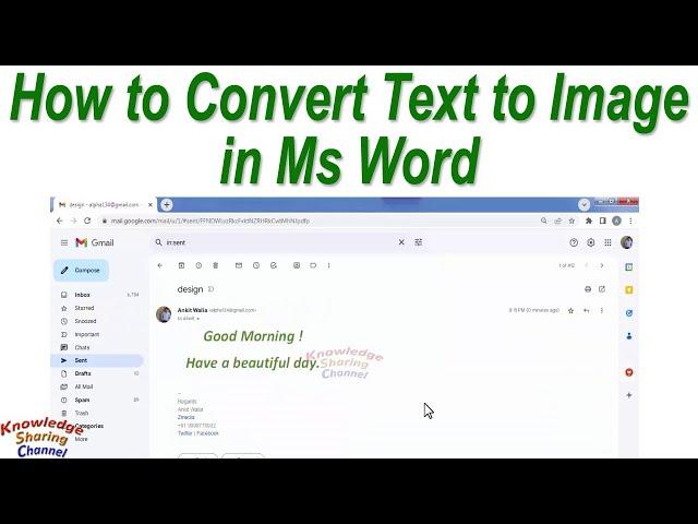 How to Convert Text to Image in Ms Word