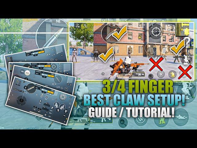 ️ Get Best 3/4 Finger Control/Claw Setup For BGMI & PUBGM | Best Control Settings