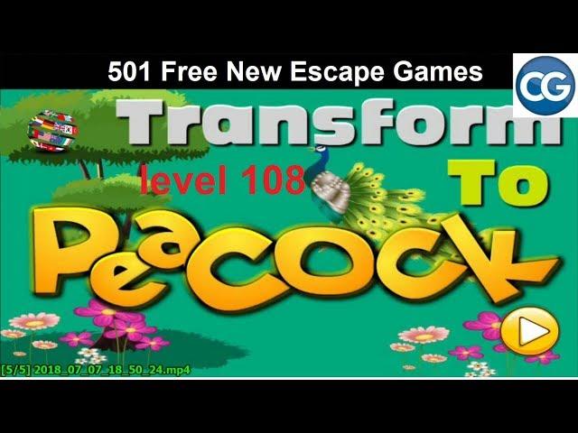 [Walkthrough] 501 Free New Escape Games level 108 - Transform to peacock - Complete Game