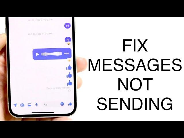 How To FIX Messenger Not Sending Messages! (2023)