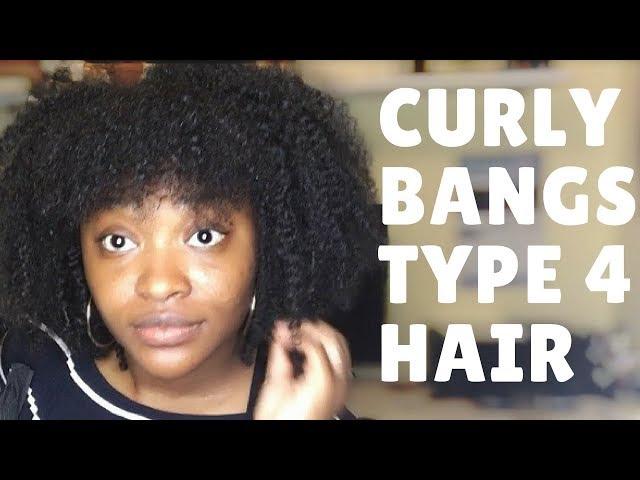 Curly Bangs Type 4 hair