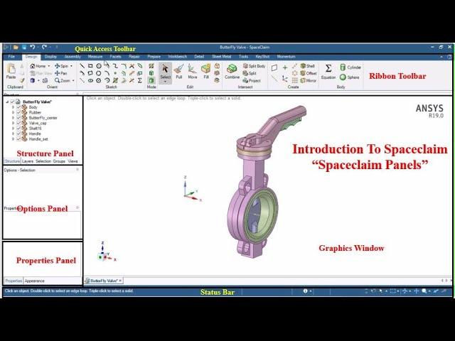 ANSYS Spaceclaim Direct Modeler Tutorials, Introduction to Panels #1