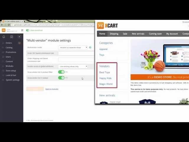 X-Cart 5 Multivendor: administrator experience