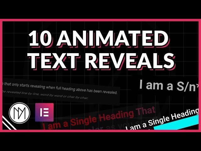 10 Animated Text Reveals Elementor & GSAP Tutorial - Template Available