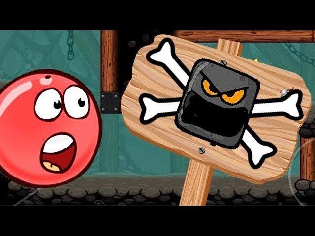 Red BALL 4. Обновление ИГРЫ. Красный ШАРИК в Пещере квадратов. Мультик игра для детей