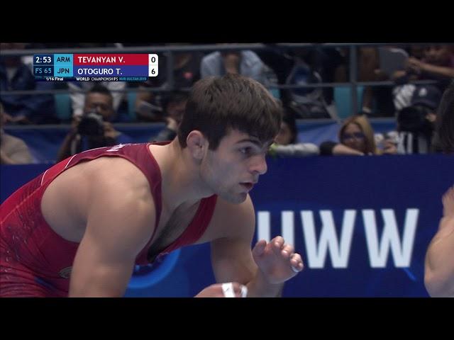 1/16 FS - 65 kg: V. TEVANYAN (ARM) v. T. OTOGURO (JPN)