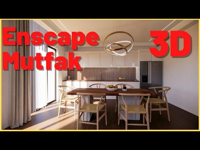 SketchUp Pro 2021 / Enscape Kitchen Design (mutfak tasarımı)