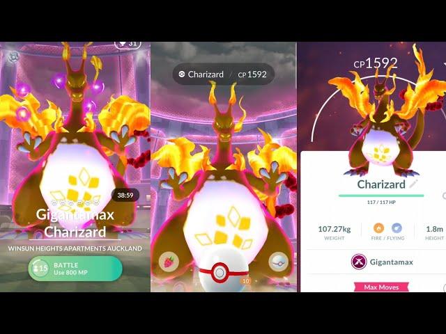 World First Ever Gigantamax Charizard Raid in #pokemongo