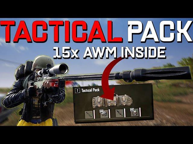 TACTICAL PACK - FIRST TIME I FIND IT - Let's put a 15x AWM inside it? - PUBG