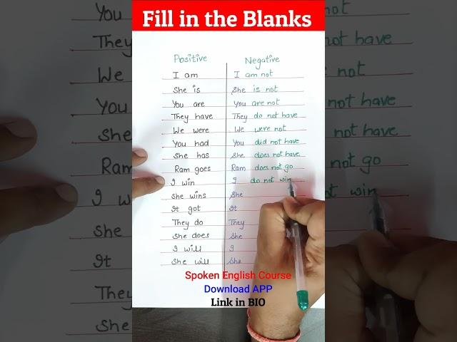Positive and Negative in English Grammar #shorts #viral #youtubeshorts