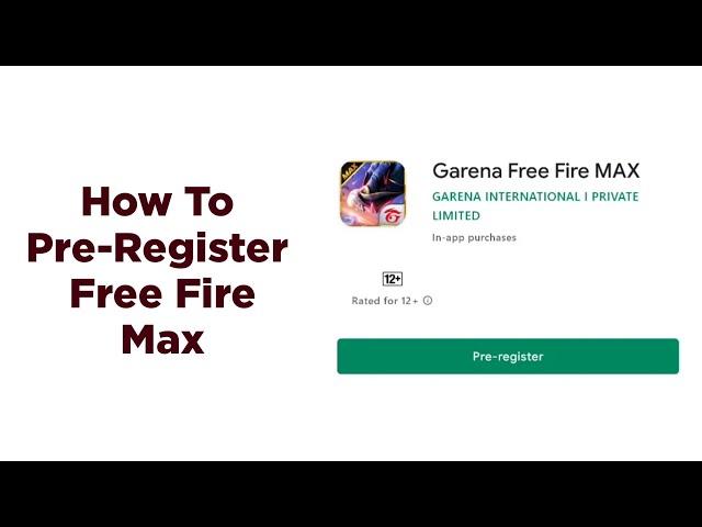 How To Pre Register Free Fire Max || How To Pre Register Free Fire Max In India || 2021