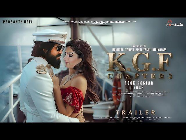 K.G.F: Chapter 3 - Hindi Trailer | Rocking Star Yash | Raveena Tondon | Prabhas | Prashanth Neel