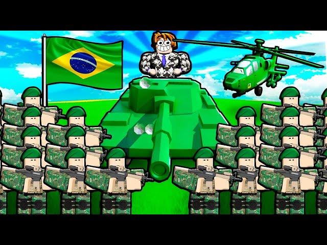 CRIEI A BASE BRASILEIRA MAIS FORTE DO ROBLOX PARA INVADIR A ÁREA MAIS SEGURA DO MUNDO