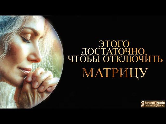 ЭТОГО ДОСТАТОЧНО, ЧТОБЫ ОТКЛЮЧИТЬ МАТРИЦУ/ THIS IS ENOUGH TO DISABLE THE MATRIX