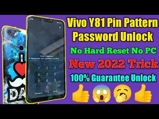 Vivo Y81 Lock Kaise Tode ! Vivo Y81 Pin Pattern Password Unlock Without PC 2022 