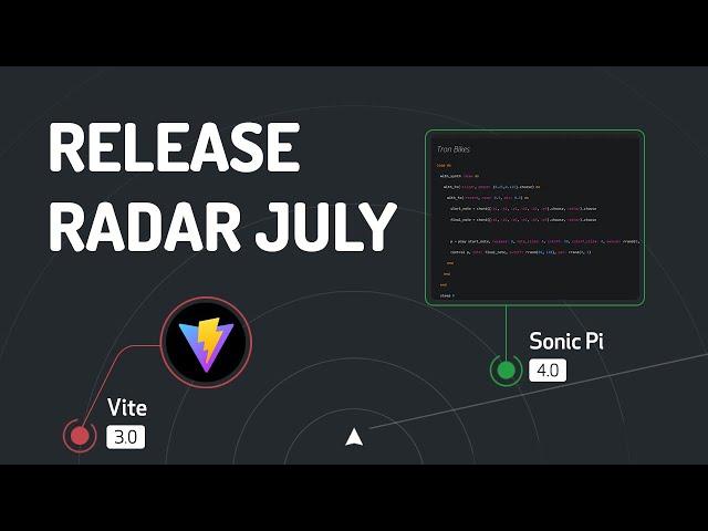 Release Radar: Sonic Pi, NestJS, & Vite. These projects shipped major updates during July 2022.