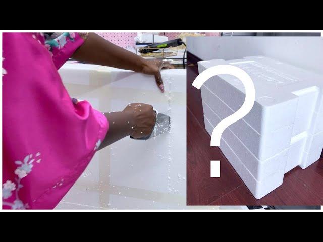 SEE WHAT SHE DID WITH STYROFOAM! AMAZON BOX IDEAS To Tryout Today!