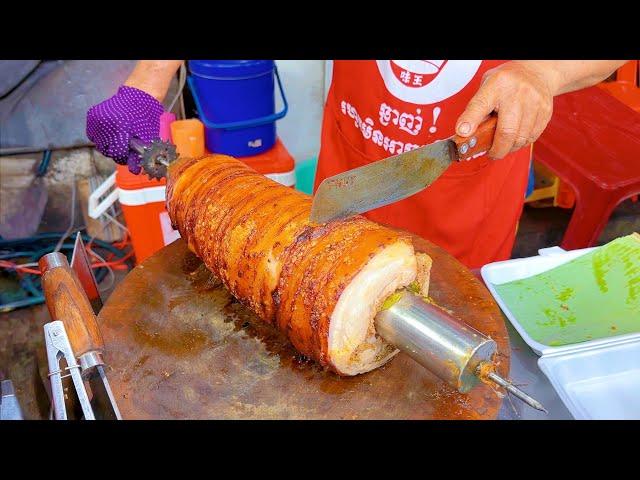 Juicy & Crispy !!! Super Tasty Pork Belly BBQ & Grilled Pork Knuckle | Cambodian Street Food