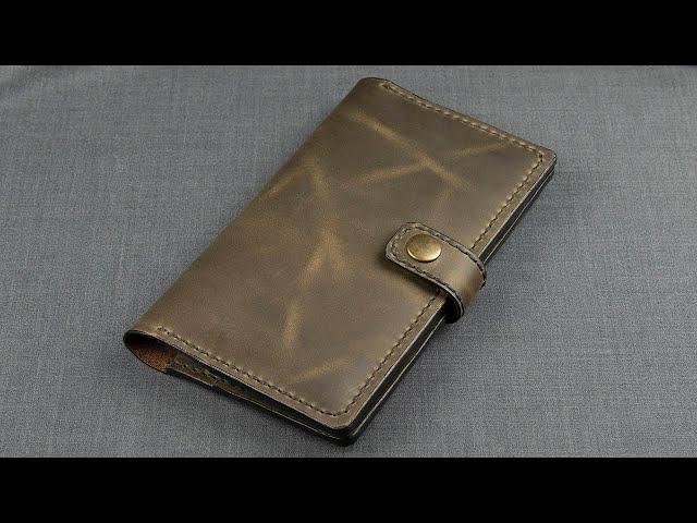 Портмоне - лонгер из кожи своими руками + выкройка / Leather wallet handmade DIY + free pattern