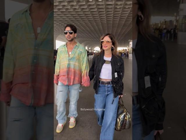 #sussannekhan with boyfriend snapped at #mumbai #airport #shorts #bollywood #actress