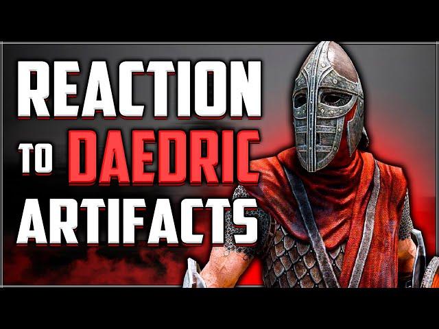 Skyrim ٠ Guard`s Reactions to Dovahkiin`s Daedric Artifacts