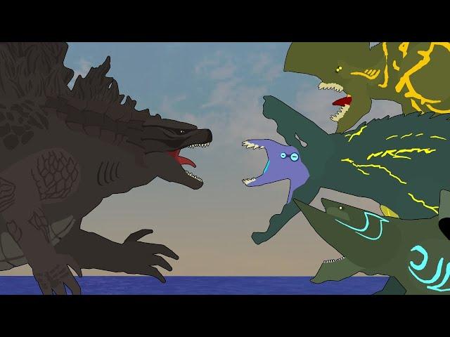 Godzilla vs Pacific Rim Kaijus  |  EPIC BATTLE  |  Monsterverse vs Pacific Rim Animation