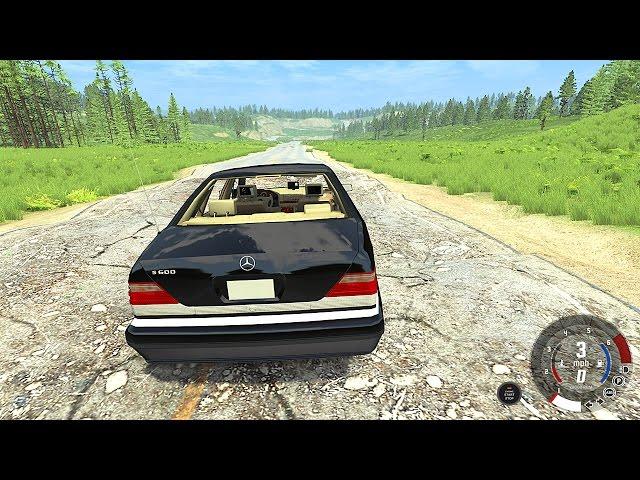 BEAMNG RUSSIA - MERCEDES НА РУССКИХ ДОРОГАХ W140 КАБАН