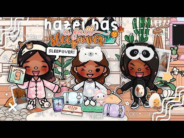 ۫ . ⟡  Hazel has a FALL SLEEPOVER! ₊˚๑ 🪵 || *VOICED*  || Toca Boca Life World 