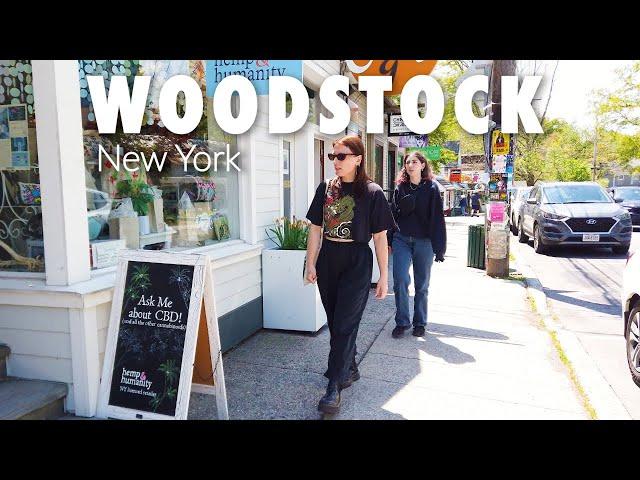 Discover Woodstock New York - Virtual Walking Tour 2023 4k