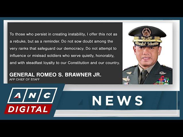 AFP Chief assures no coup under his watch amid unrest rumors | ANC