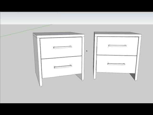 How to make bedside table in SketchUp