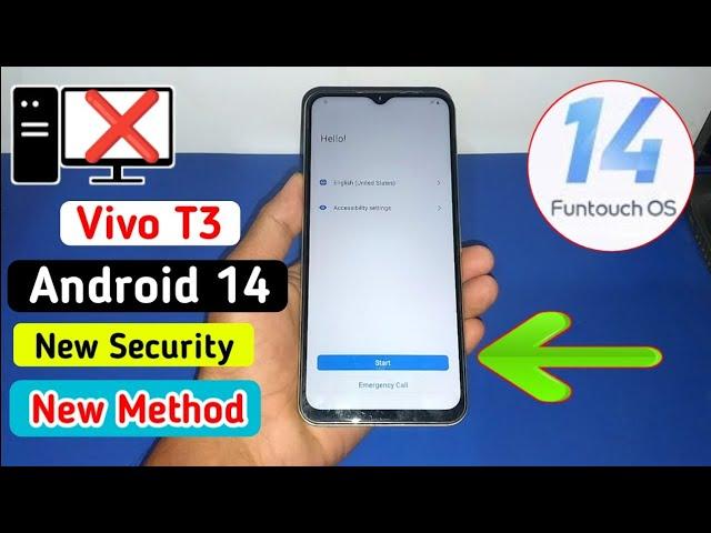 Vivo T3 5G FRP Bypass Android 14 | New Method 2024 | Vivo T3 5G Frp Unlock Without Pc |